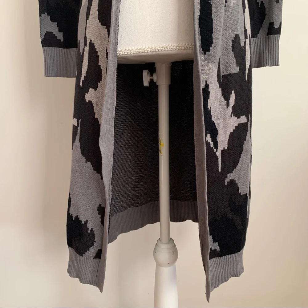 NWT Boston Proper Camouflage Duster Long Line Open Cardigan Sz XXS - Picture 5 of 13